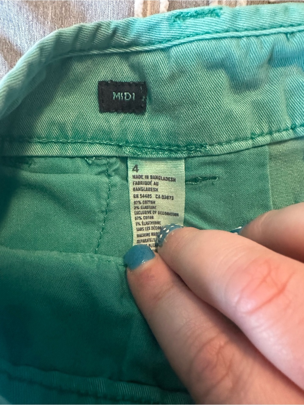 American Eagle Outfitters Turquoise “Jean” Shorts - Picture 4 of 4